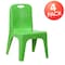 Flash Furniture Green Plastic School Chair-11"H Seat, PK4 4-YU-YCX4-011-GREEN-GG - alternate 5